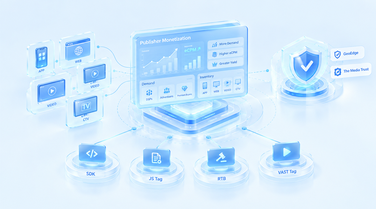 Publisher monetization, integrations and traffic protection